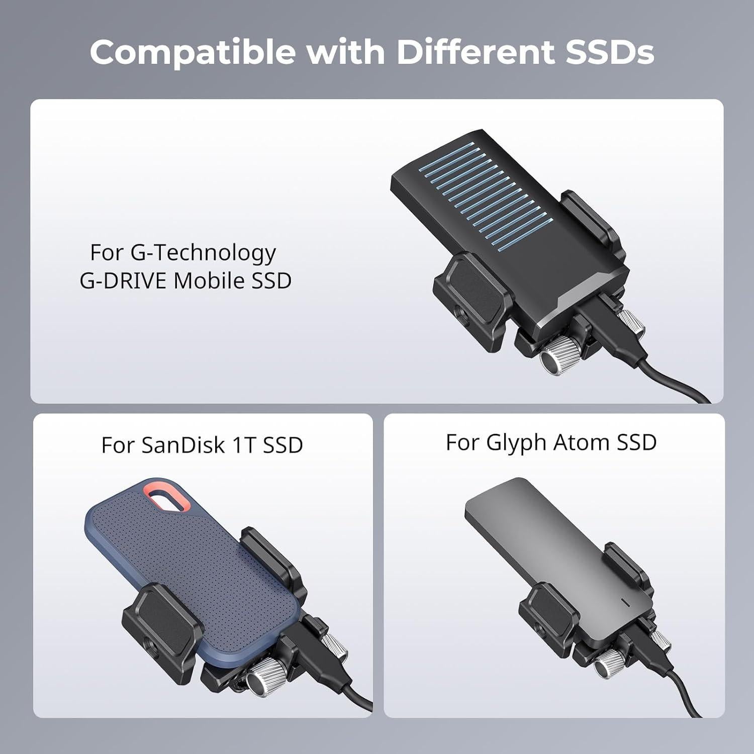 Soporte para SSD SMALLRIG BSH2343 para Samsung T5 y SanDisk