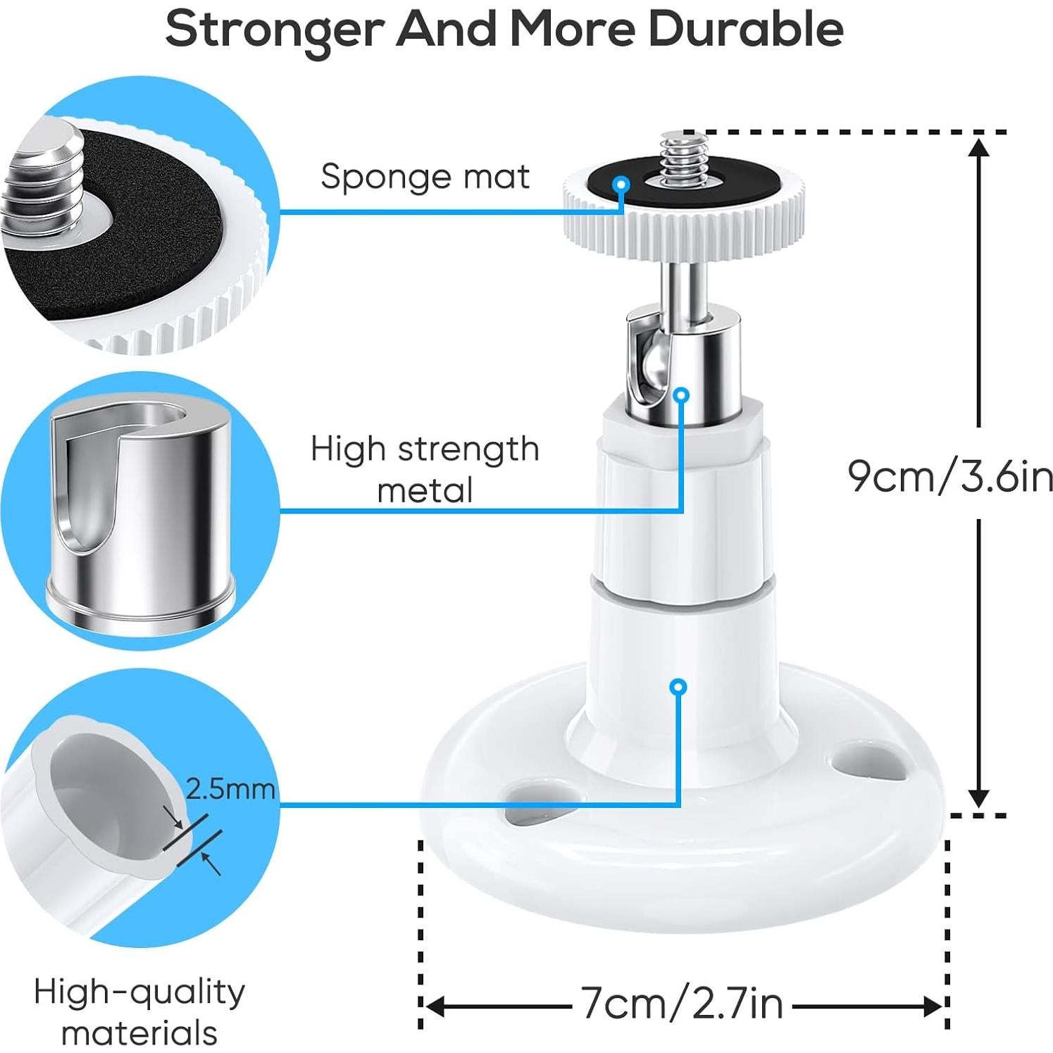 Soporte de Pared FastSnail para Wyze Cam Pan V3 y V4 - Ajustable 360°