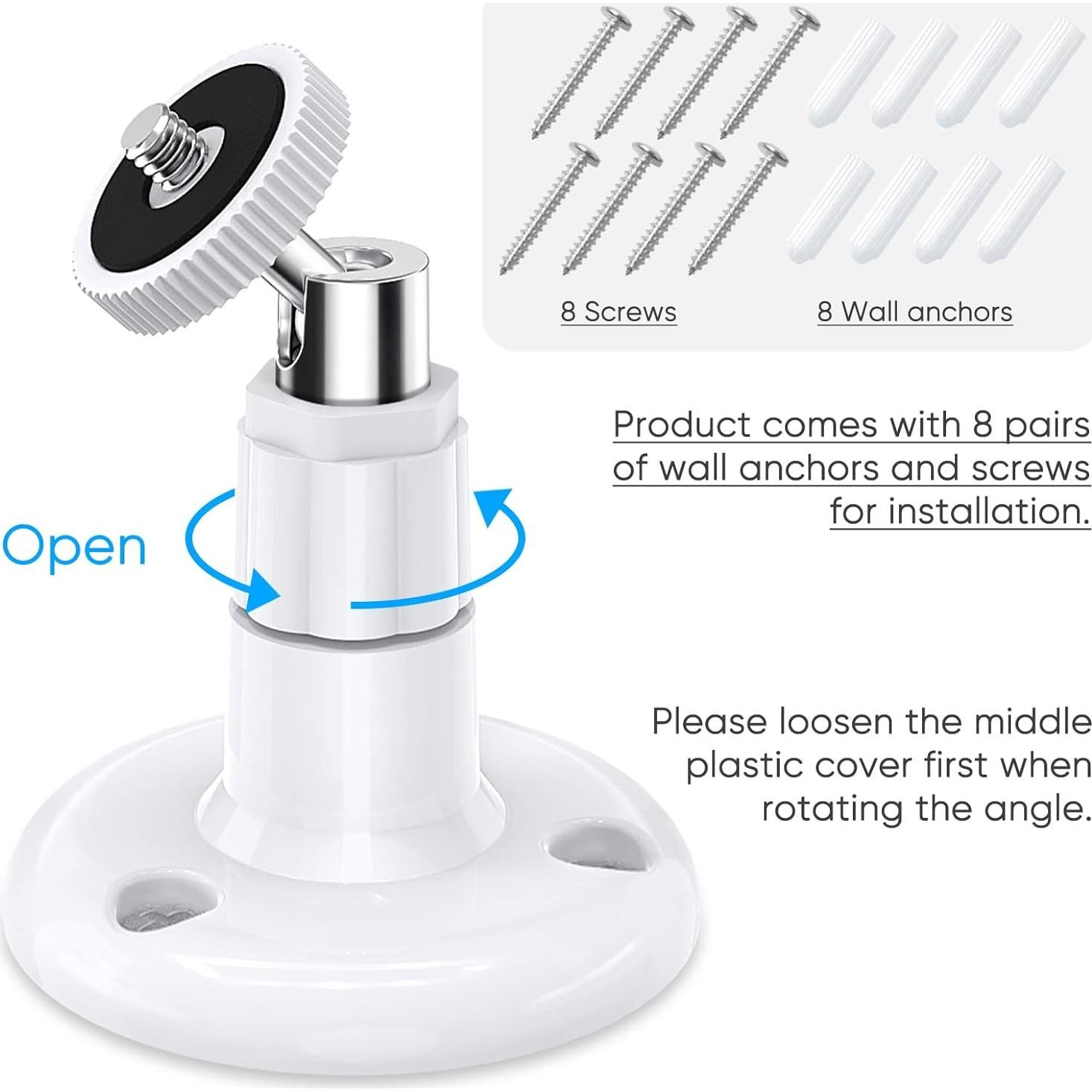 Soporte de Pared FastSnail para Wyze Cam Pan V3 y V4 - Ajustable 360°