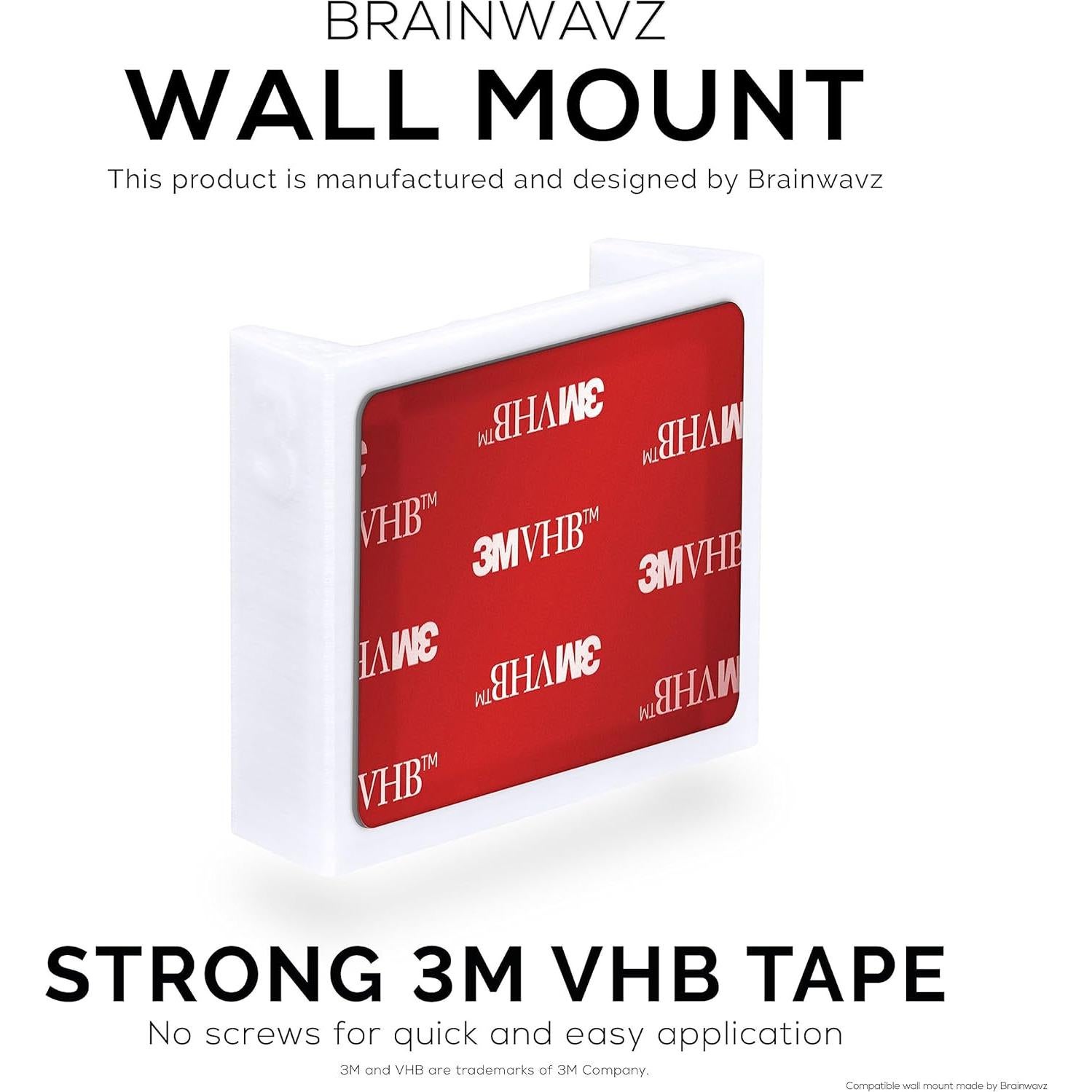 Soporte de Pared Brainwavz para Wyze Cam V3 y V4 - 3 Pack Blanco