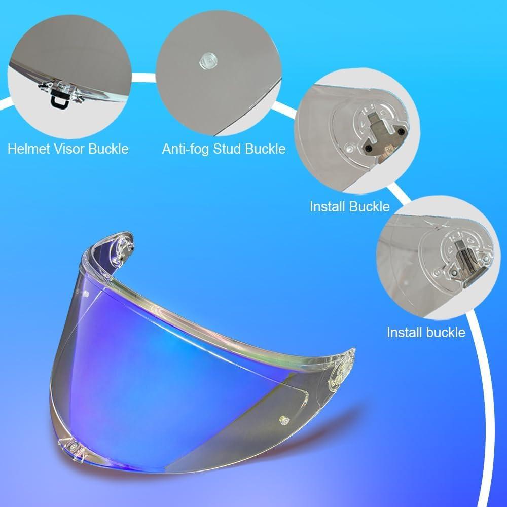 Visera K6 para casco AGV K6S - Revo Claro Azul-Día/Noche