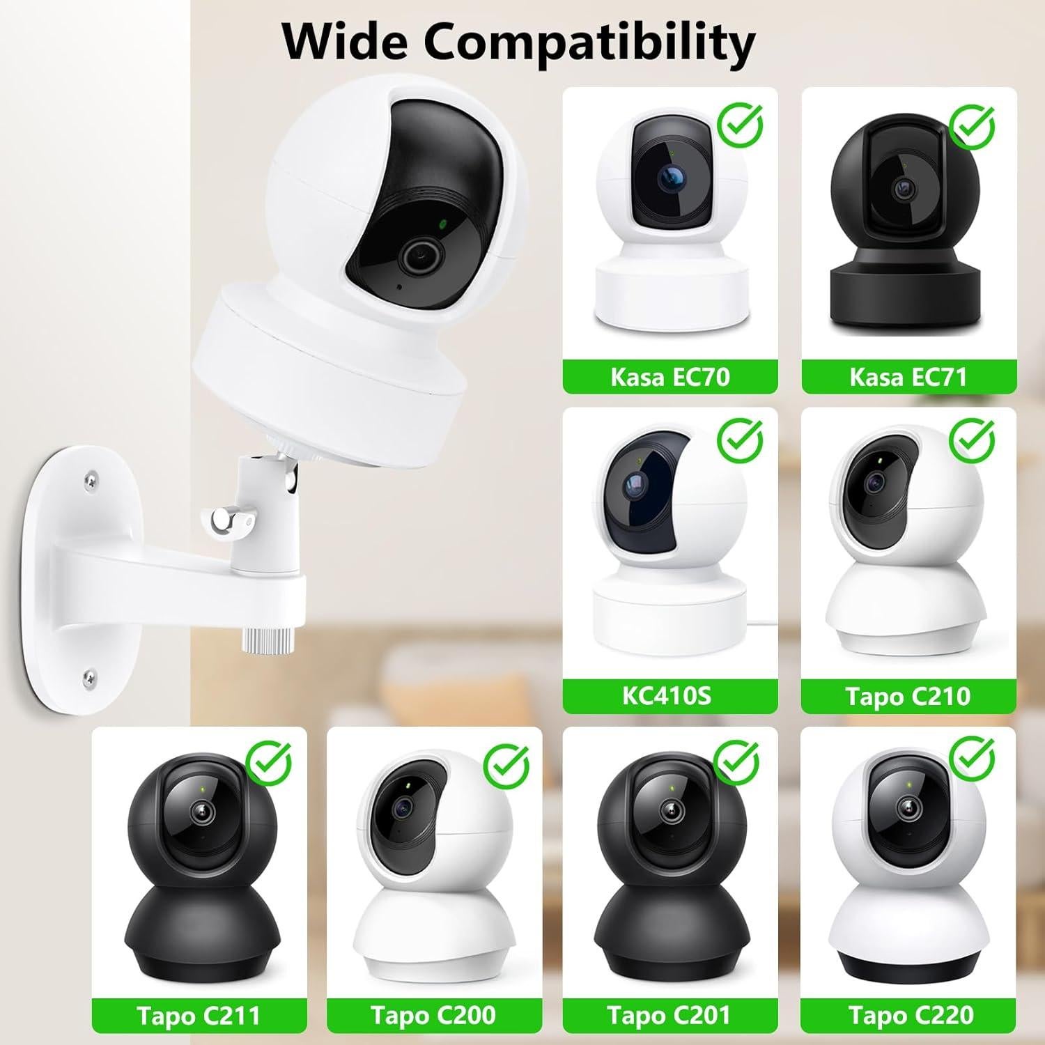 Soporte de Pared Adhesivo 2 Unidades Annkoifu para Cámara Kasa/Tapo