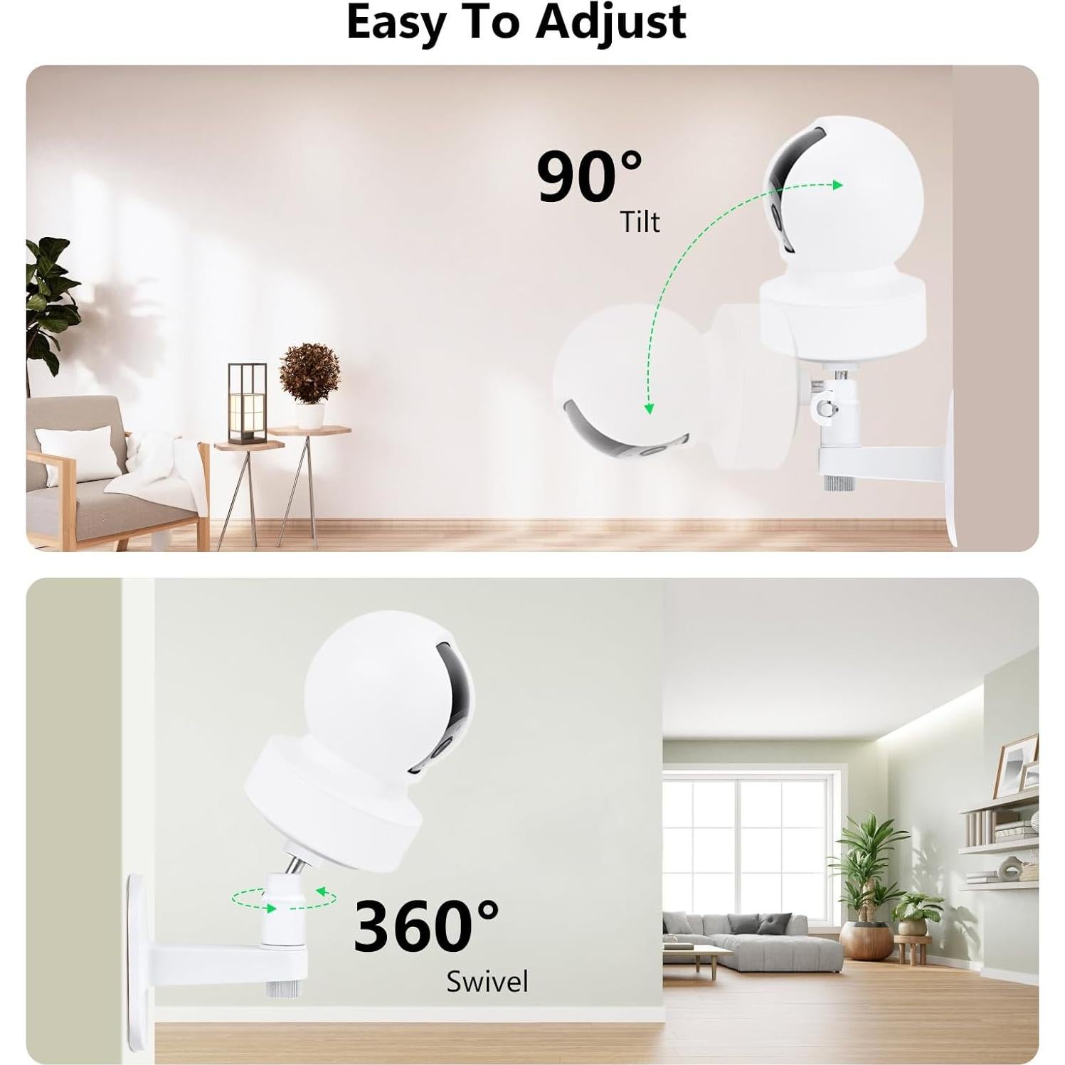 Soporte de Pared Adhesivo 2 Unidades Annkoifu para Cámara Kasa/Tapo