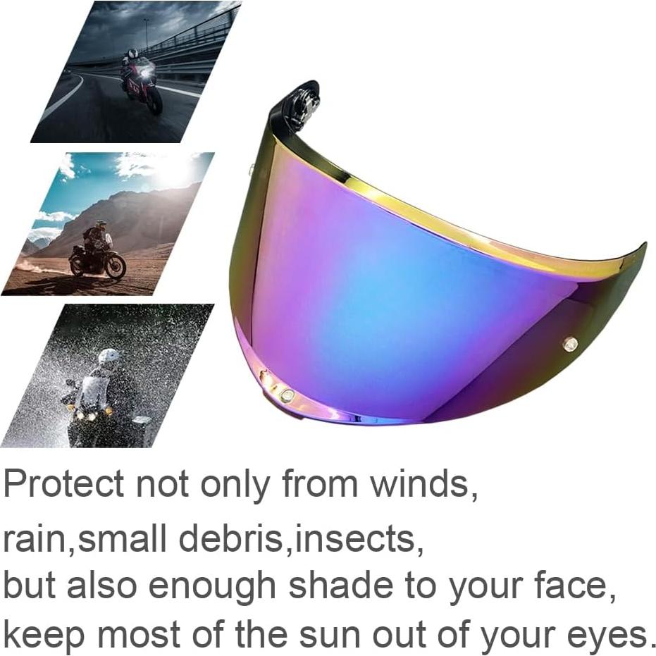 Visera de Casco BSTOP K6 Arcoíris UV para Uso Diurno