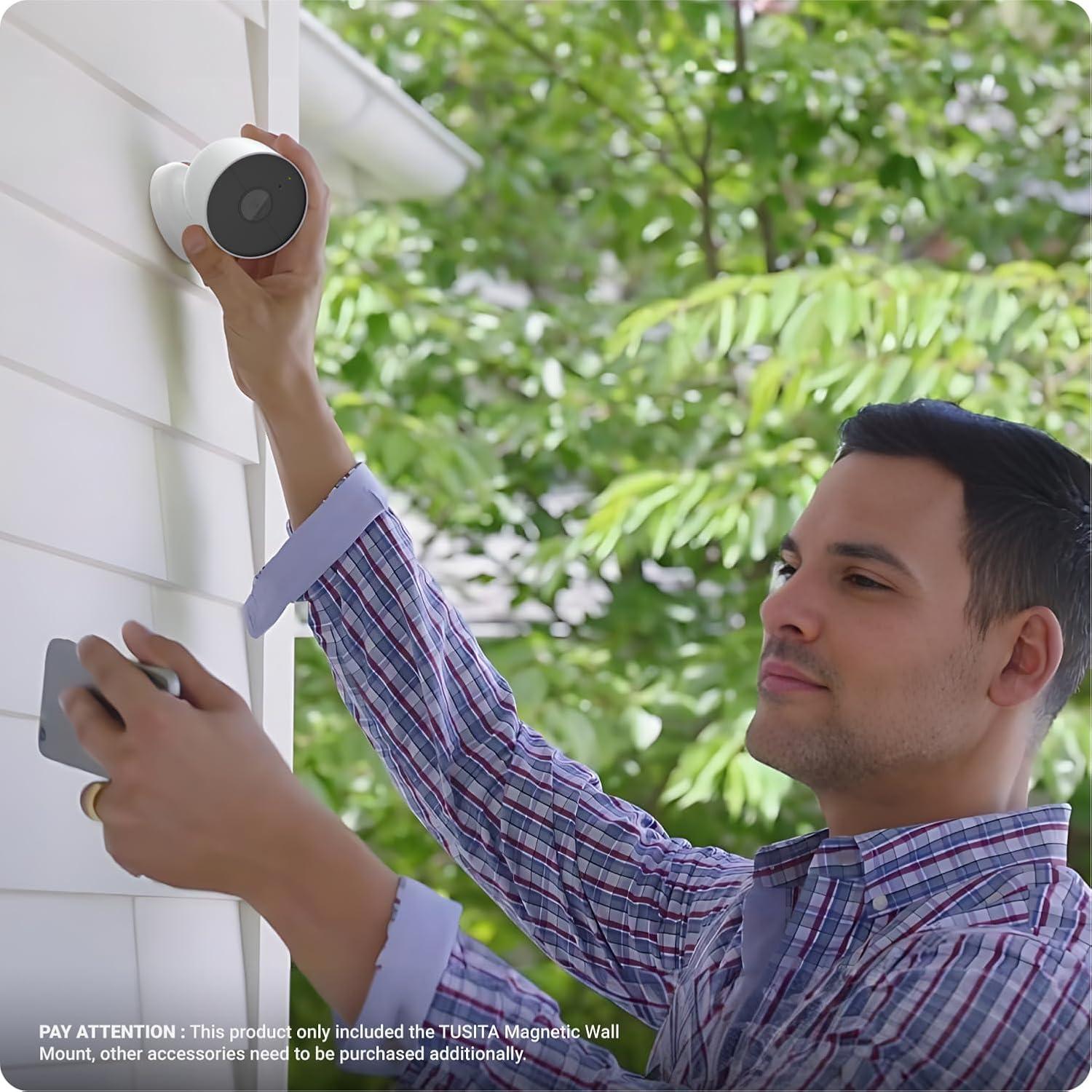 Soportes Magnéticos TUSITA para Cámaras Google Nest Cam - Paquete de 2