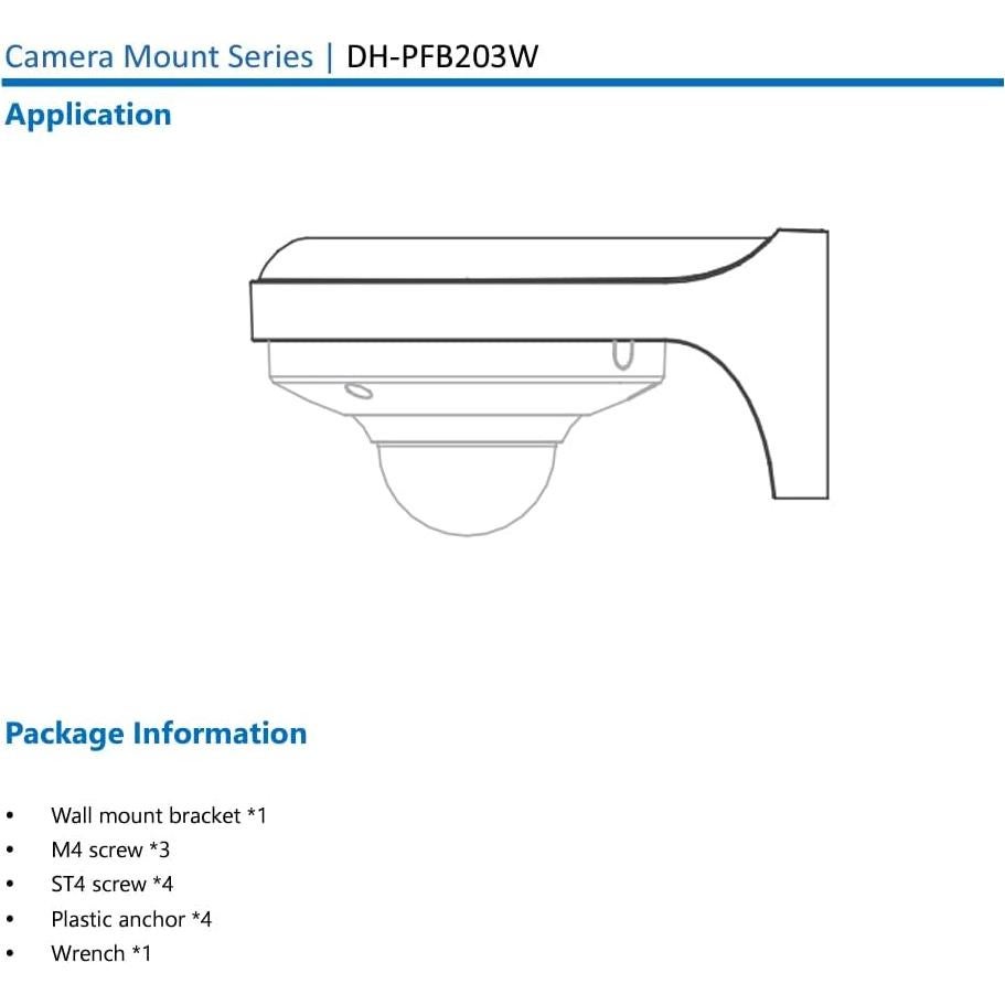 Soporte de Montaje en Pared Aluminio DH-PFB203W Blanco