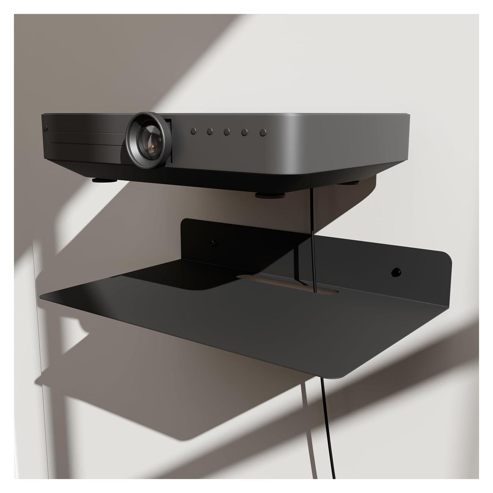 Estante Flotante Metálico PzewMo 32x20 cm Negro