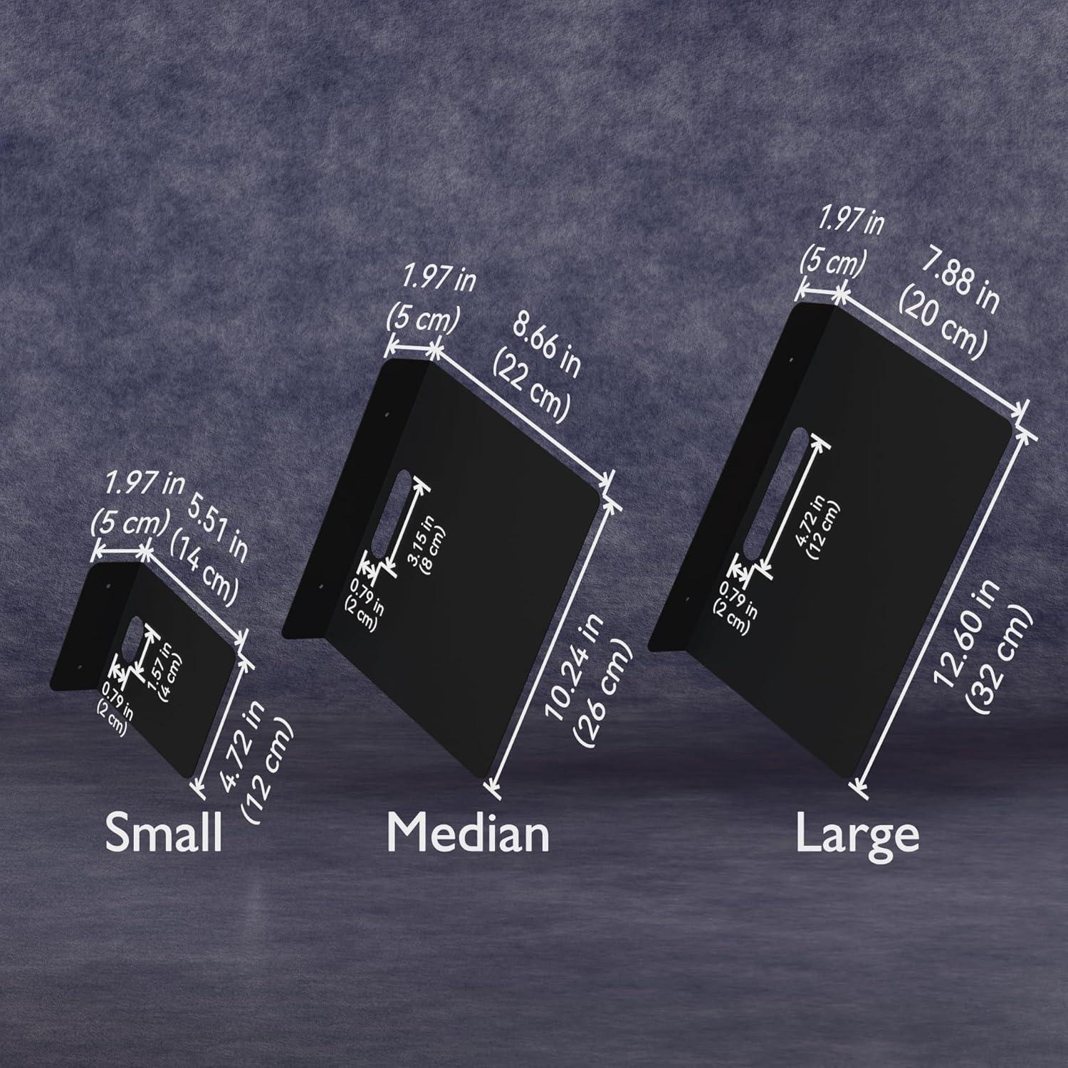 Estante Flotante Metálico PzewMo 32x20 cm Negro