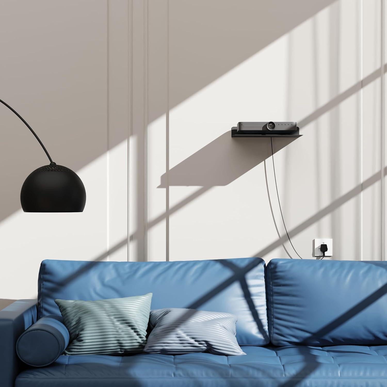 Estante Flotante Metálico PzewMo 32x20 cm Negro