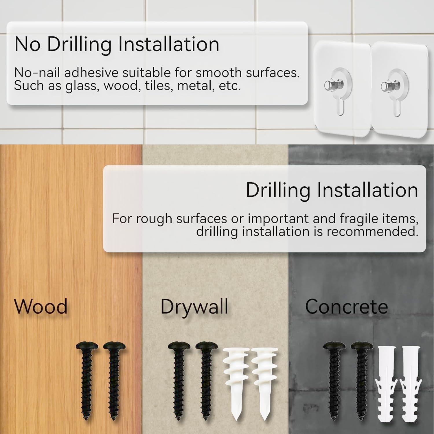 Estante Flotante Metálico PzewMo 32x20 cm Negro