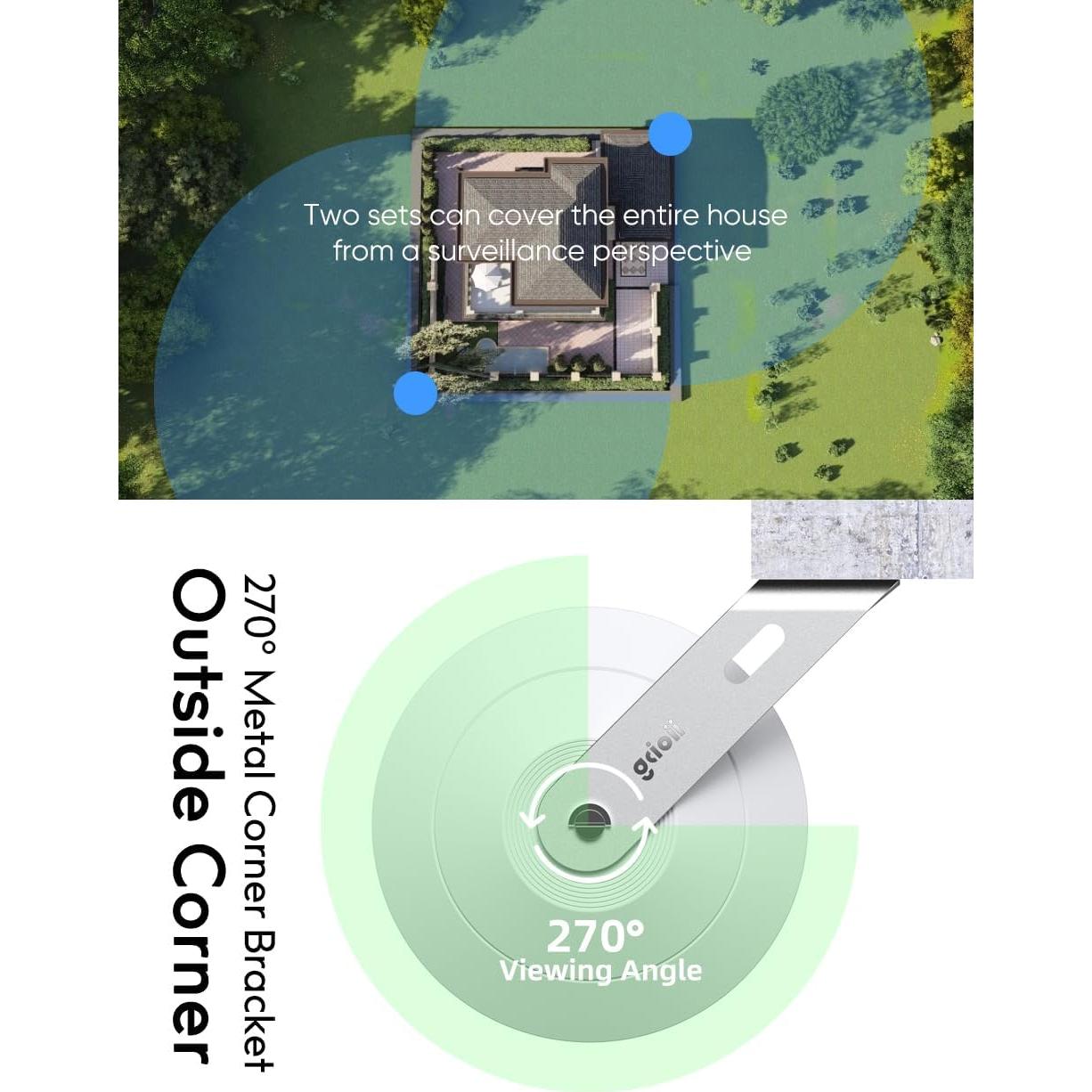 Soporte de Pared Gcioii para WYZE Cam Pan V3 - 2 Paquete Blanco