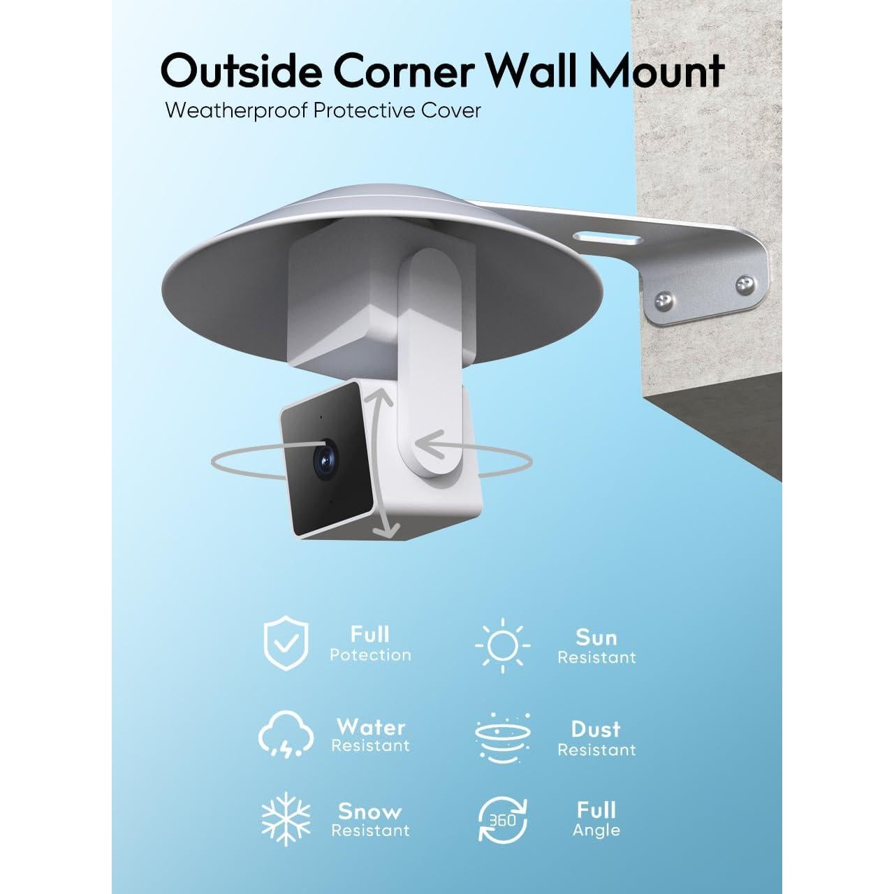 Soporte de Pared Gcioii para WYZE Cam Pan V3 - 2 Paquete Blanco