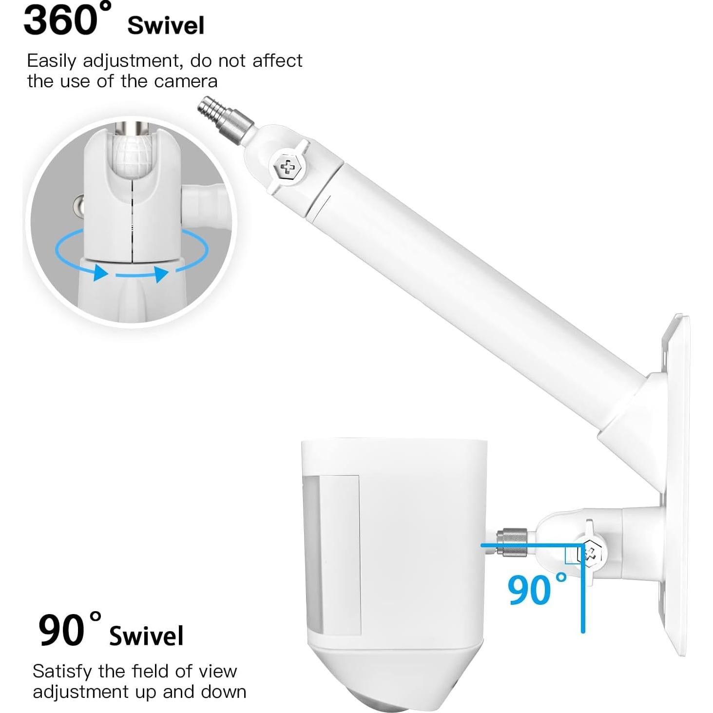 Soporte de Pared 2-en-1 HOLACA para Panel Solar y Cámara