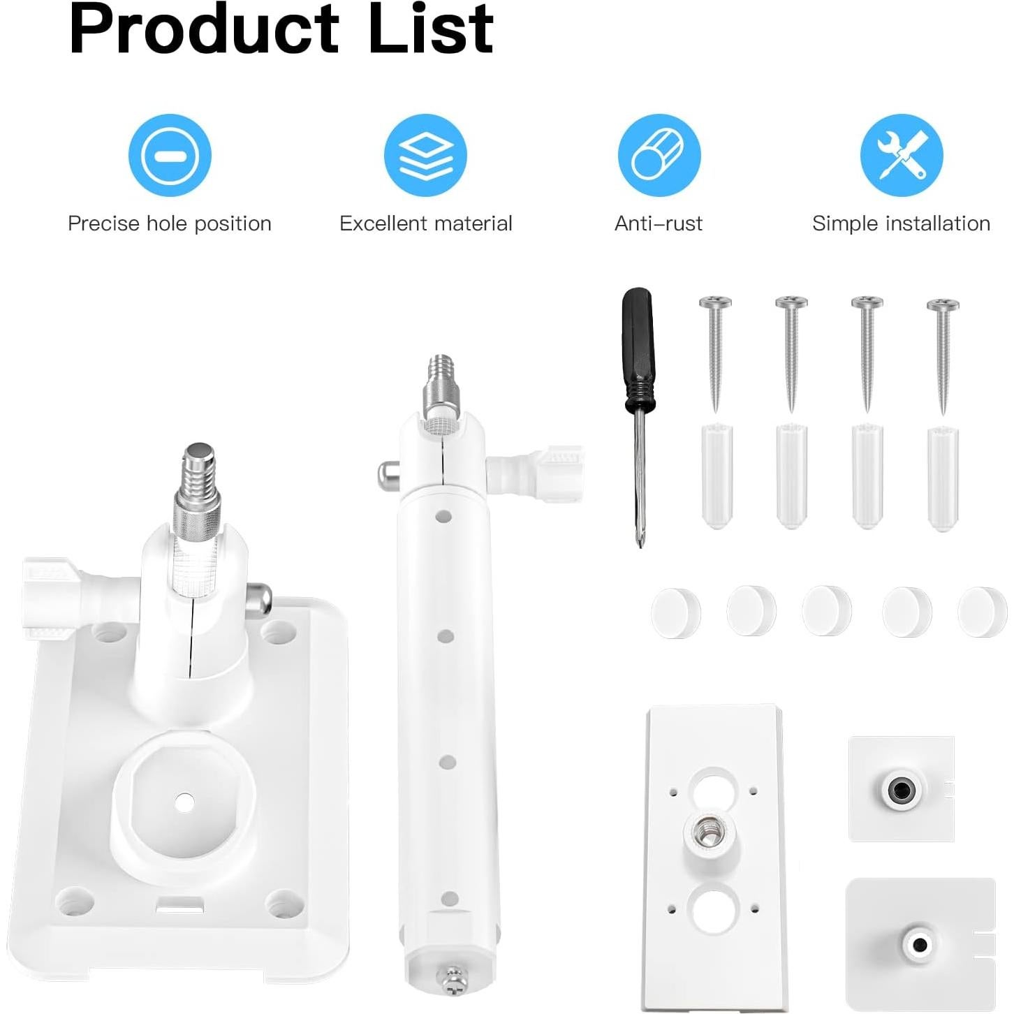 Soporte de Pared 2-en-1 HOLACA para Panel Solar y Cámara