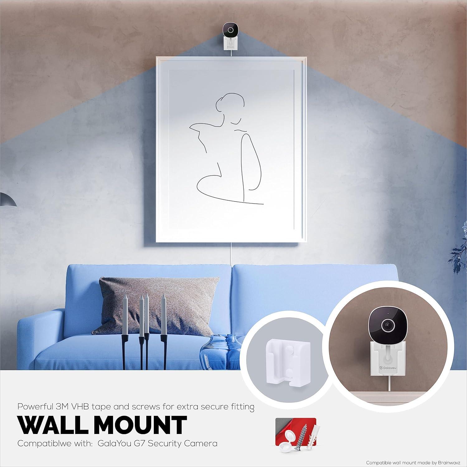 Soporte de Pared Brainwavz para Cámara GalaYou G7 - Blanco
