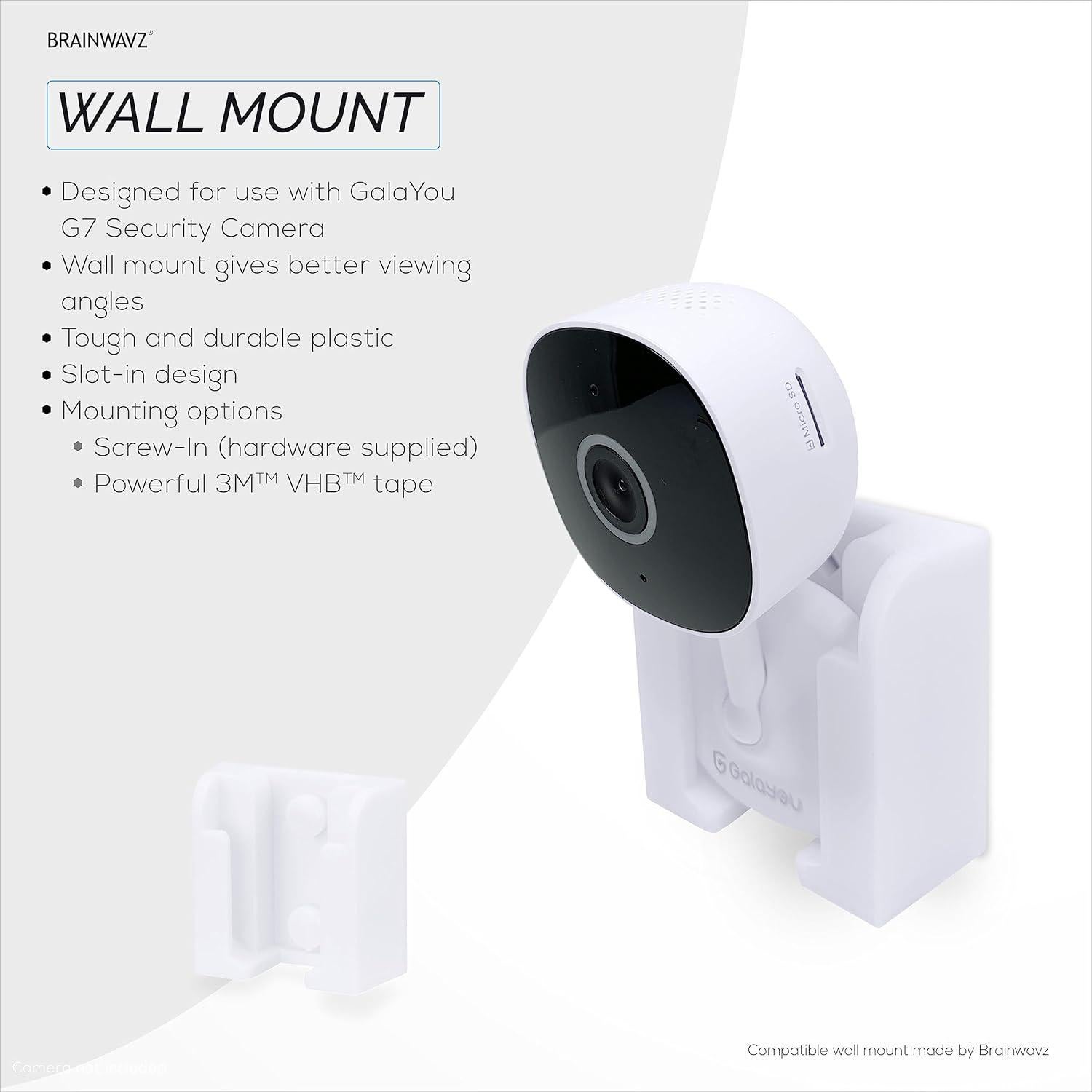 Soporte de Pared Brainwavz para Cámara GalaYou G7 - Blanco