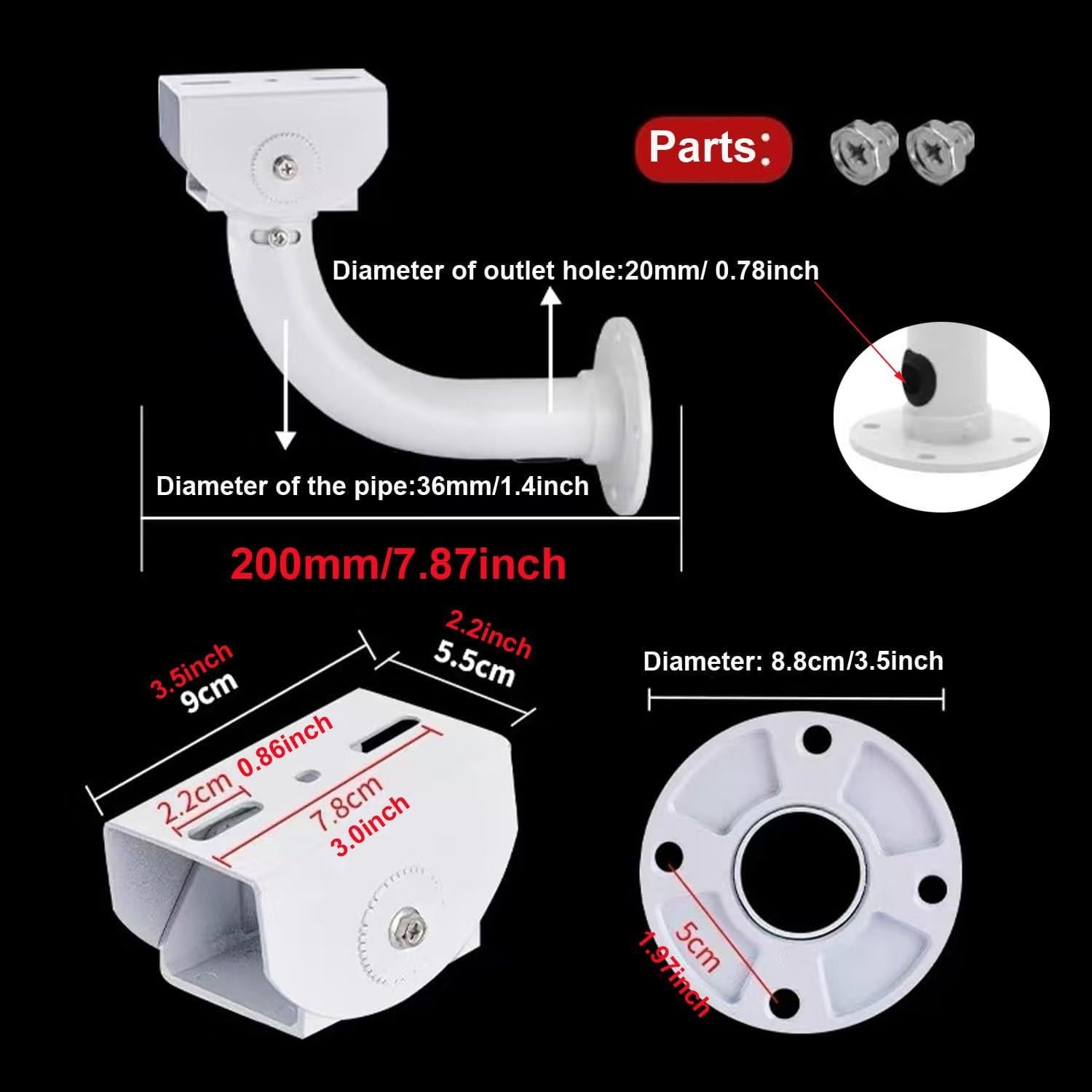 Soporte de cámara de seguridad USIDAER ajustable 20 cm
