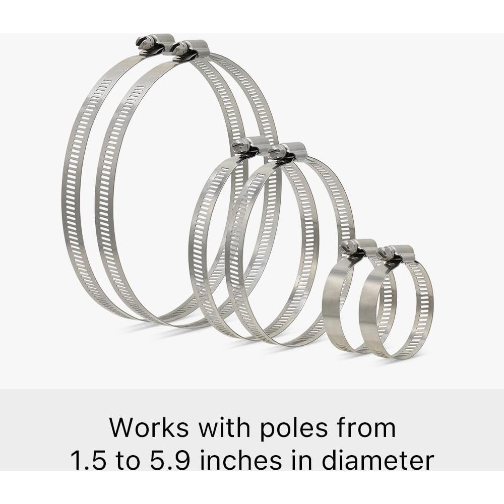 Soporte de Poste 2 en 1 Holicfun para Cámara y Panel Solar - Blanco