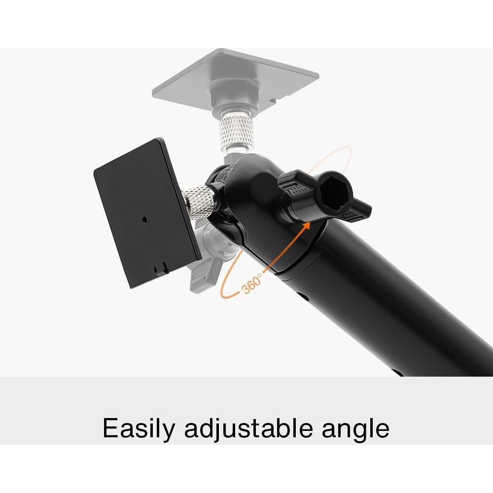 Soporte de Poste 2 en 1 Holicfun para Cámara y Panel Solar - Blanco