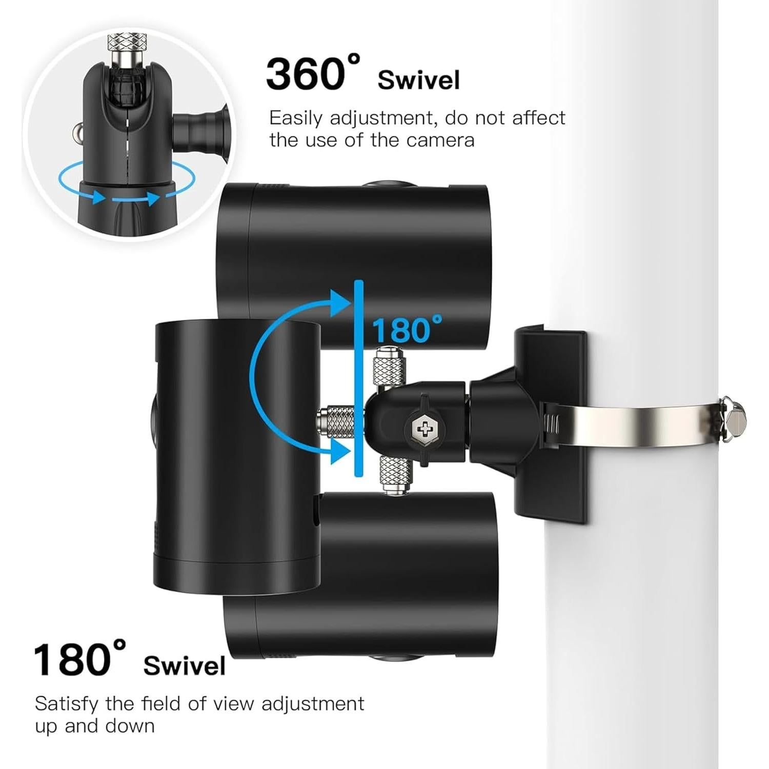 Soporte de Poste para Cámara Blink - Montaje Sin Perforación