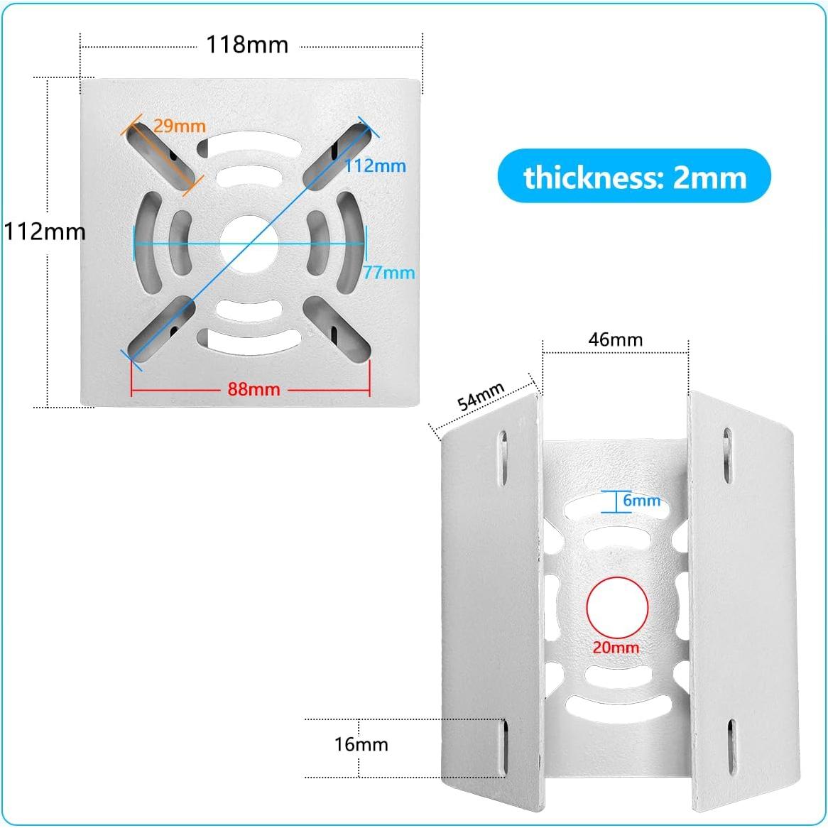 Soporte de Cámara de Seguridad OOSSXX para Poste 2 Ajustable