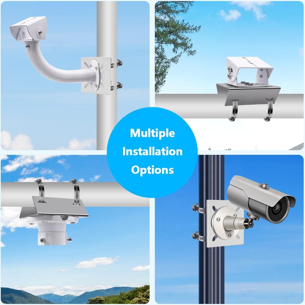 Soporte de Cámara de Seguridad OOSSXX para Poste 2 Ajustable