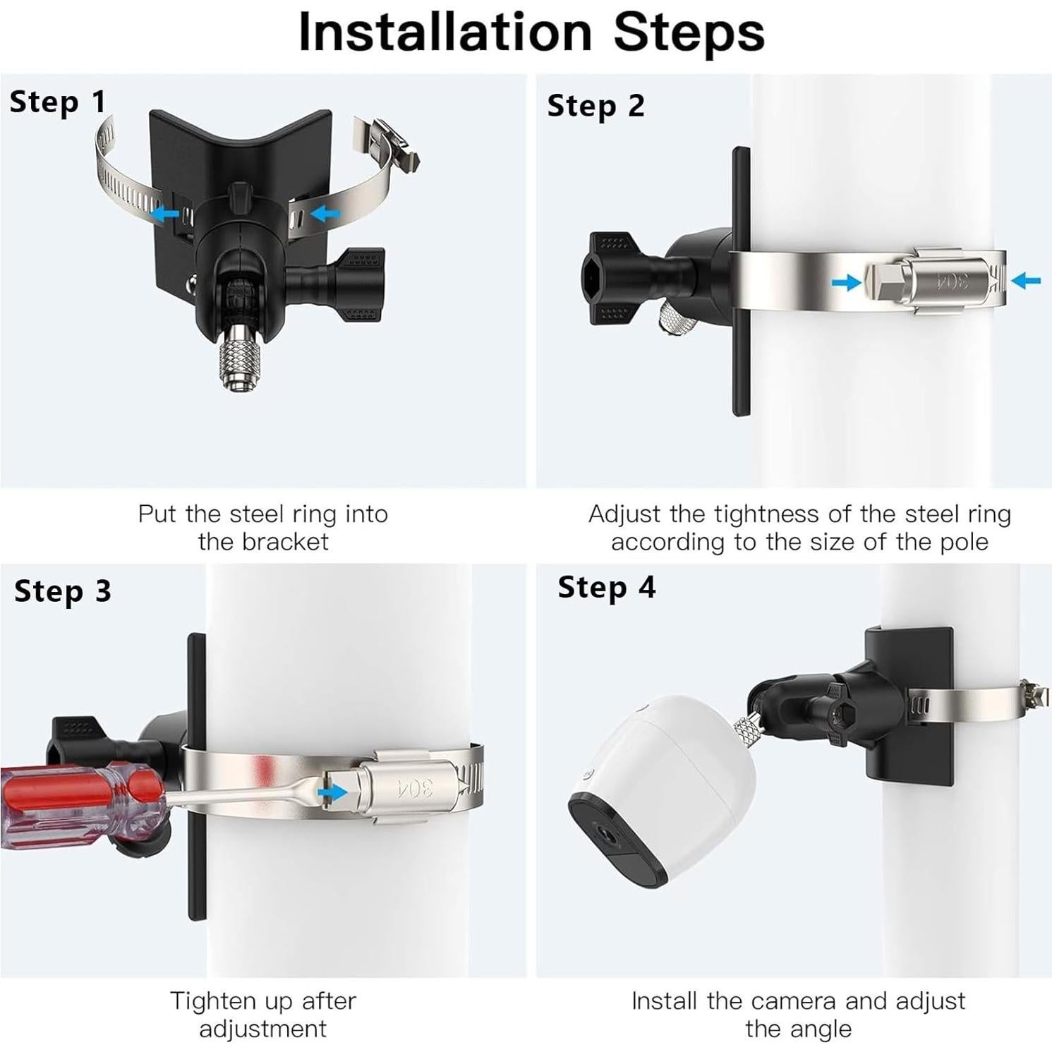 Soporte de Montaje para Cámara de Seguridad Augstci - Negro