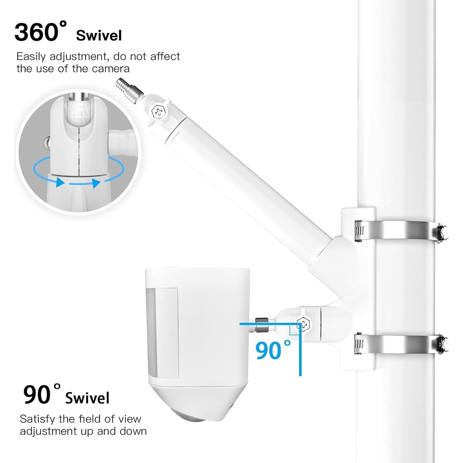 Soporte de Montaje en Poste HOLACA para Panel Solar y Cámara