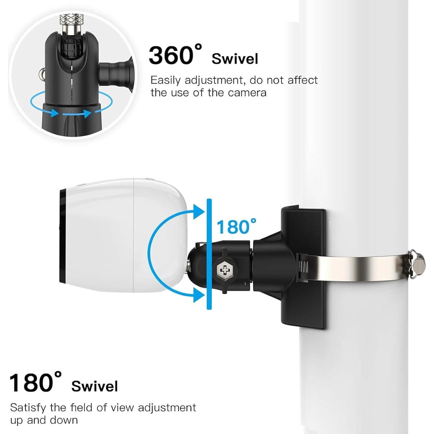 Soporte de Montaje Universal para Poste Augstci - Negro