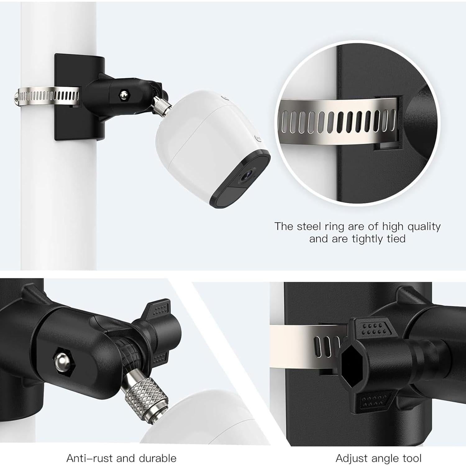 Soporte de Montaje Universal para Poste Augstci - Negro