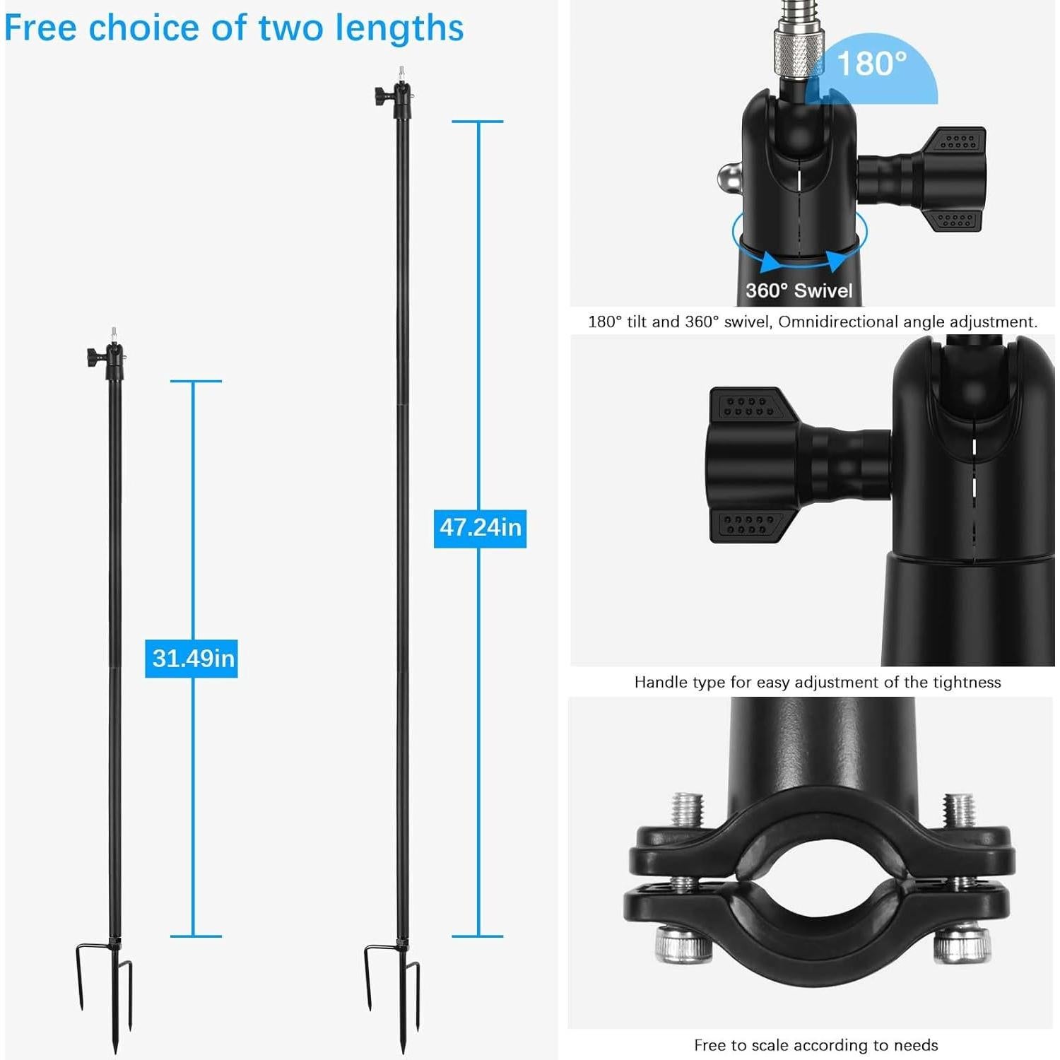 Soporte de Montaje en Estaca KOROAO para Cámaras de Seguridad