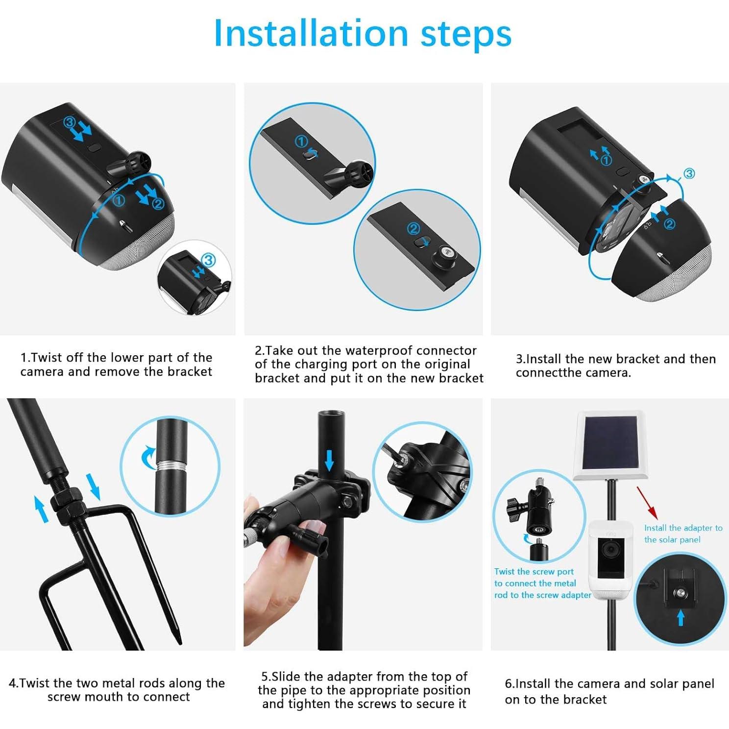 Soporte de Montaje en Estaca KOROAO para Cámaras de Seguridad