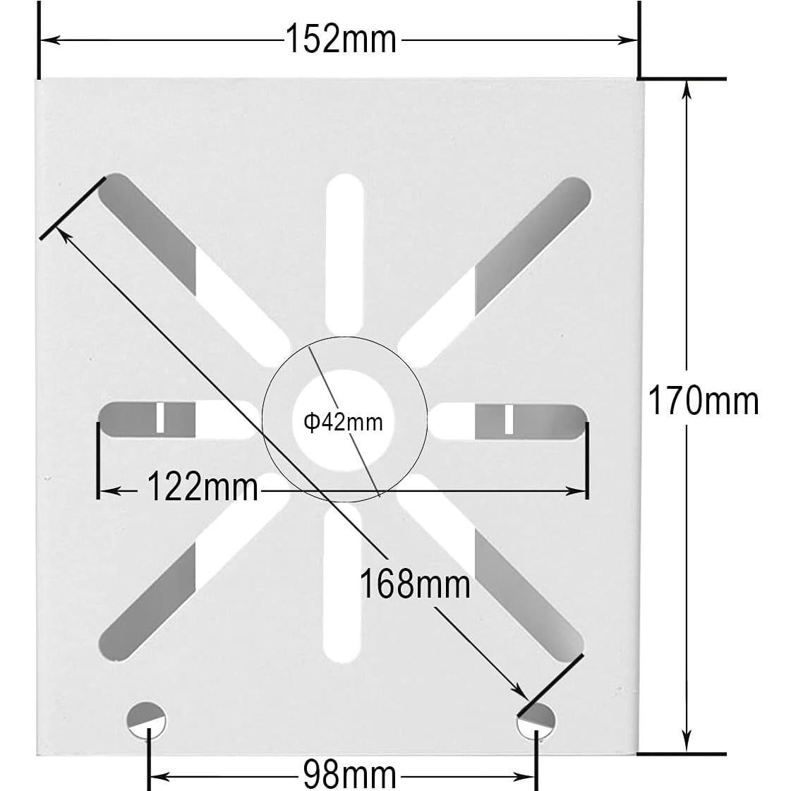 Soporte Vertical Universal WiTi para Cámara de Seguridad Metal 15x17cm
