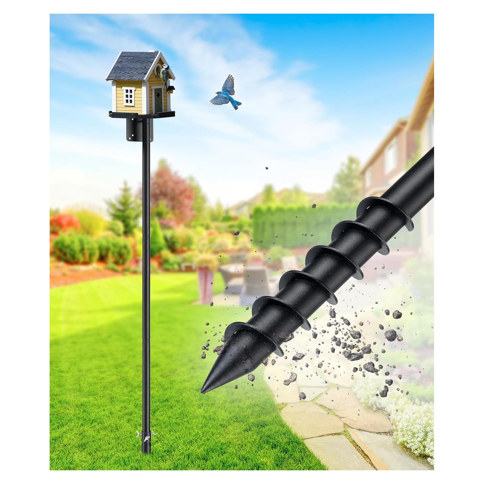Poste para Alimentador de Aves Keplrend 276.86 cm Ajustable