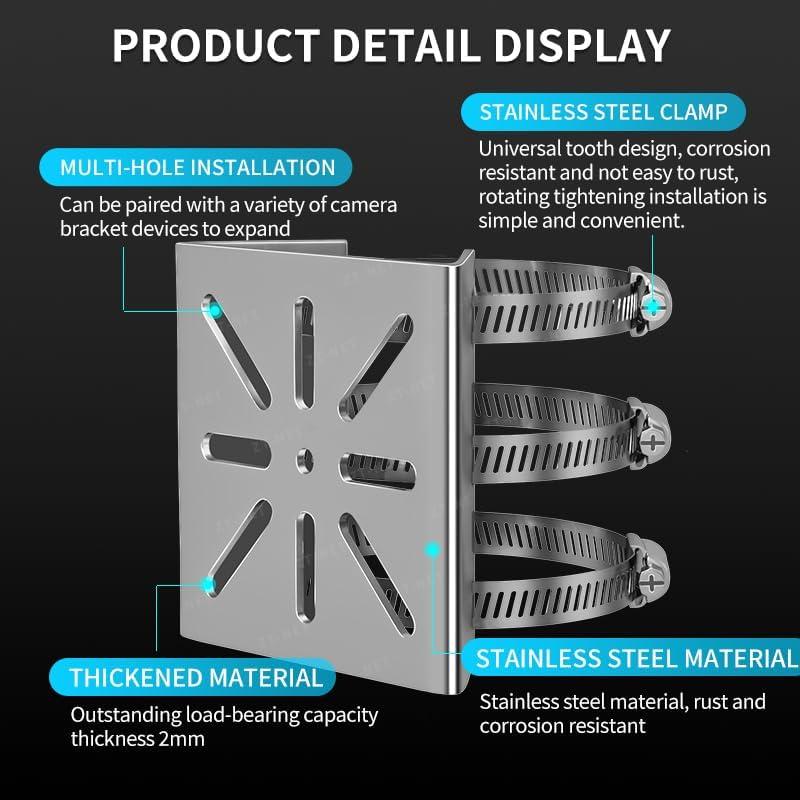 Soporte Vertical de Acero Inoxidable ZT-NET para Cámara CCTV