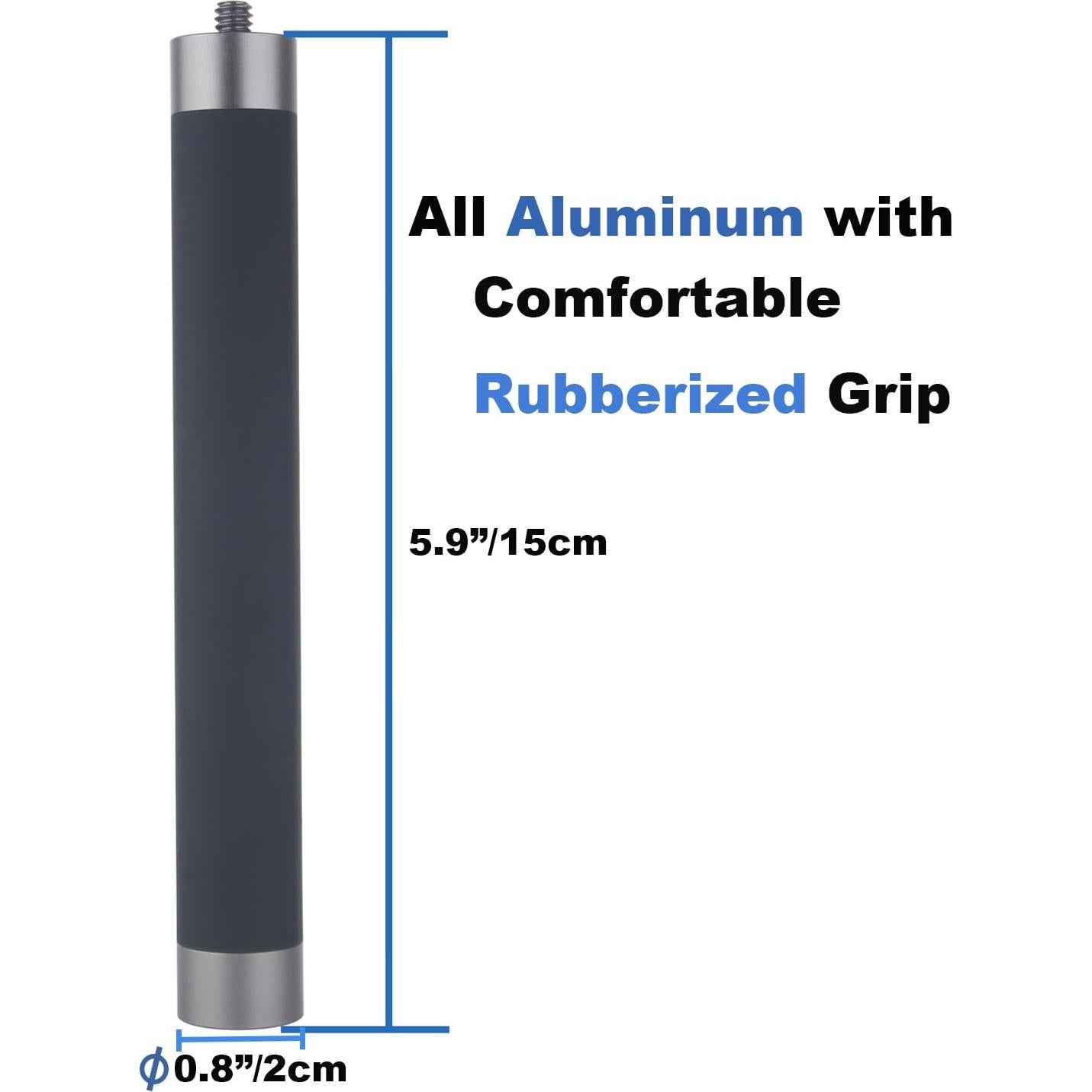 Varilla de Extensión de Aluminio Rigdance 15cm 1/4" para Cámara