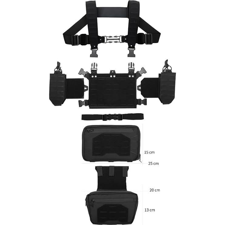 Chaleco Táctico Modular PIKEON Ykd-088 Nylon 1000D Verde