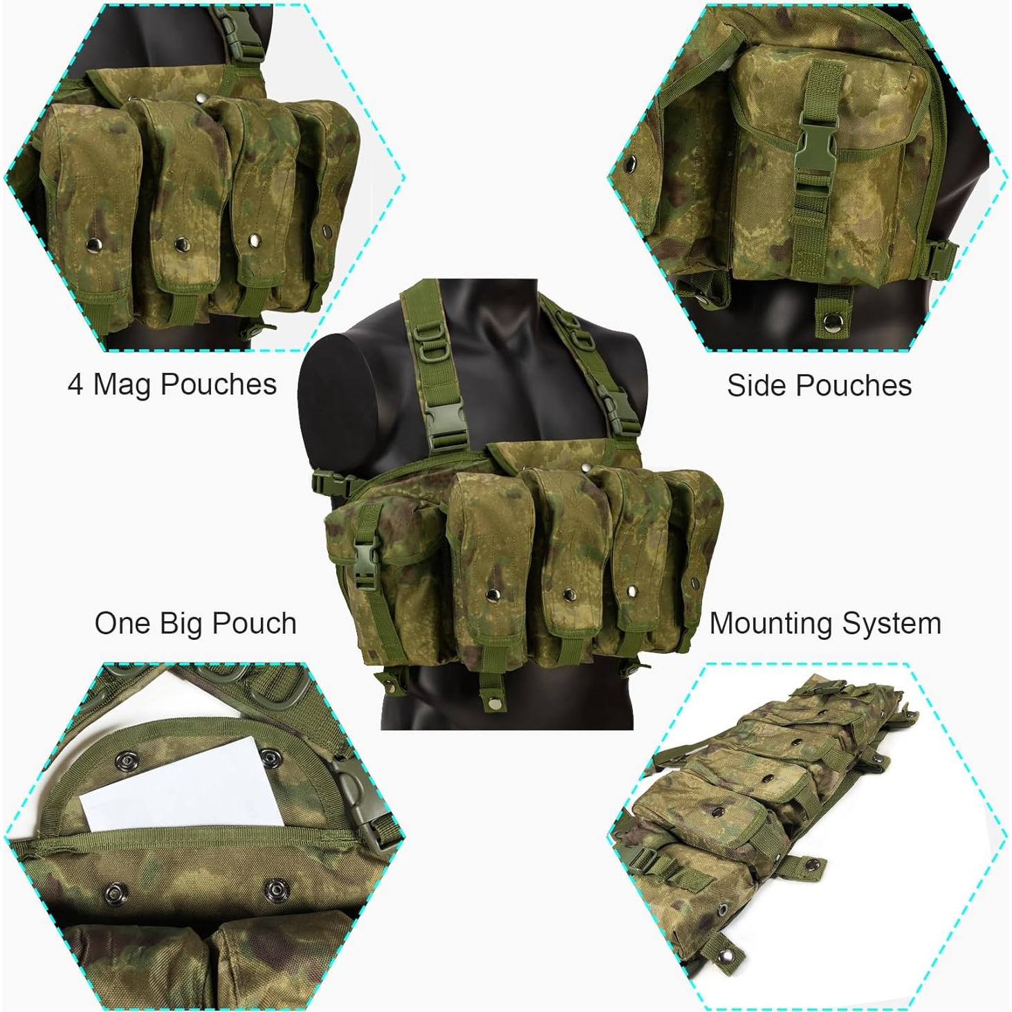 Arnés Táctico Ajustable HRTACPAG para Airsoft y Caza