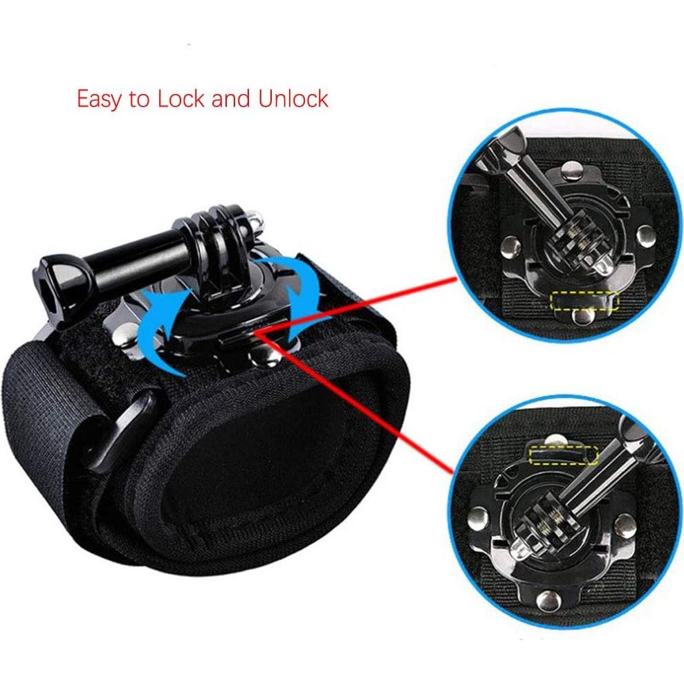 Soporte de muñeca ajustable Walway para cámaras de acción