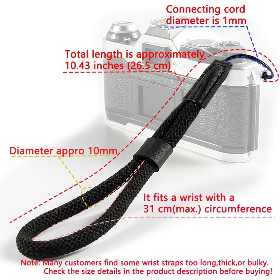 Correa de Muñeca VKO VWS-SCBK para Cámaras Compactas - Negra