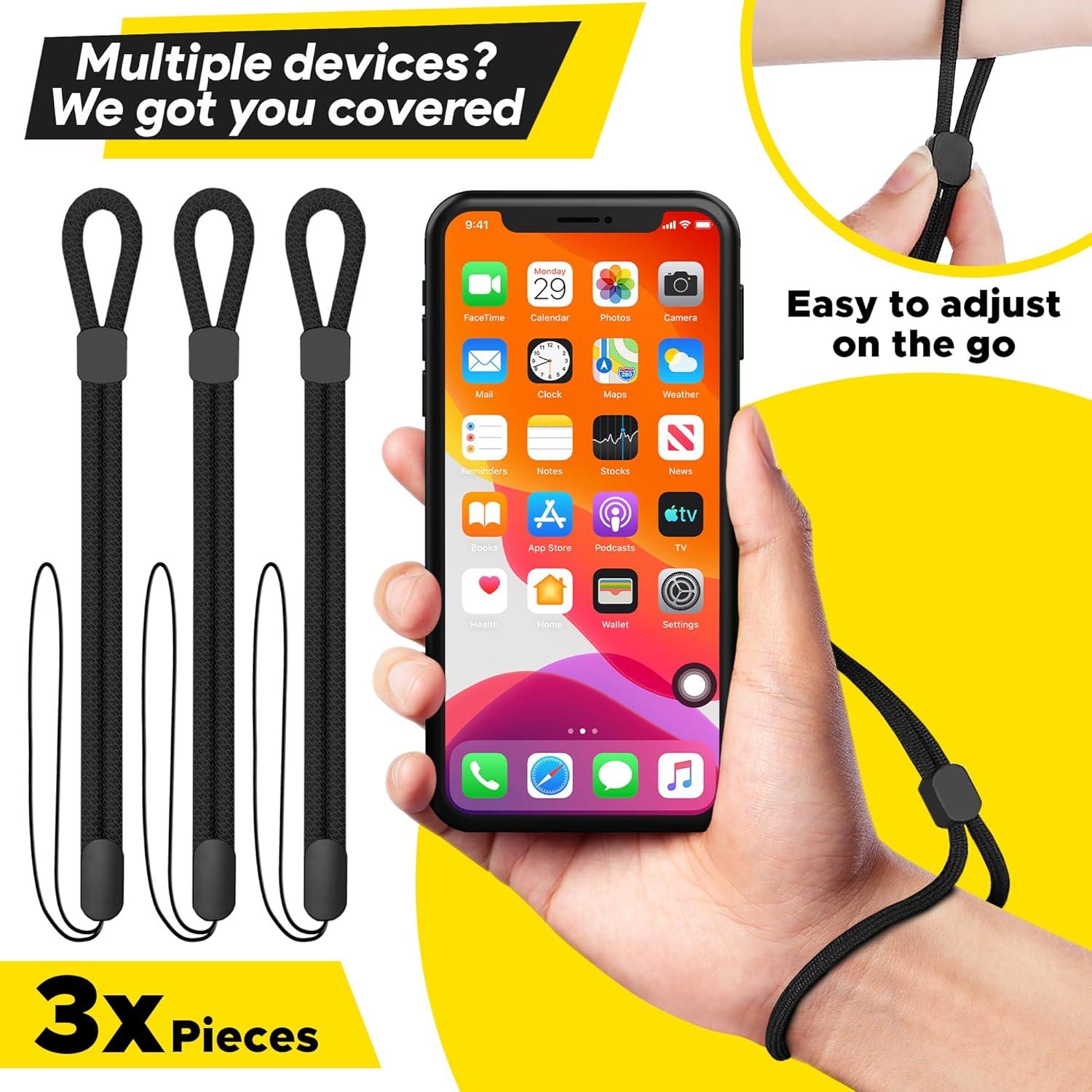 Correa de Muñeca Empire Ajustable Negra - 3 Paquetes