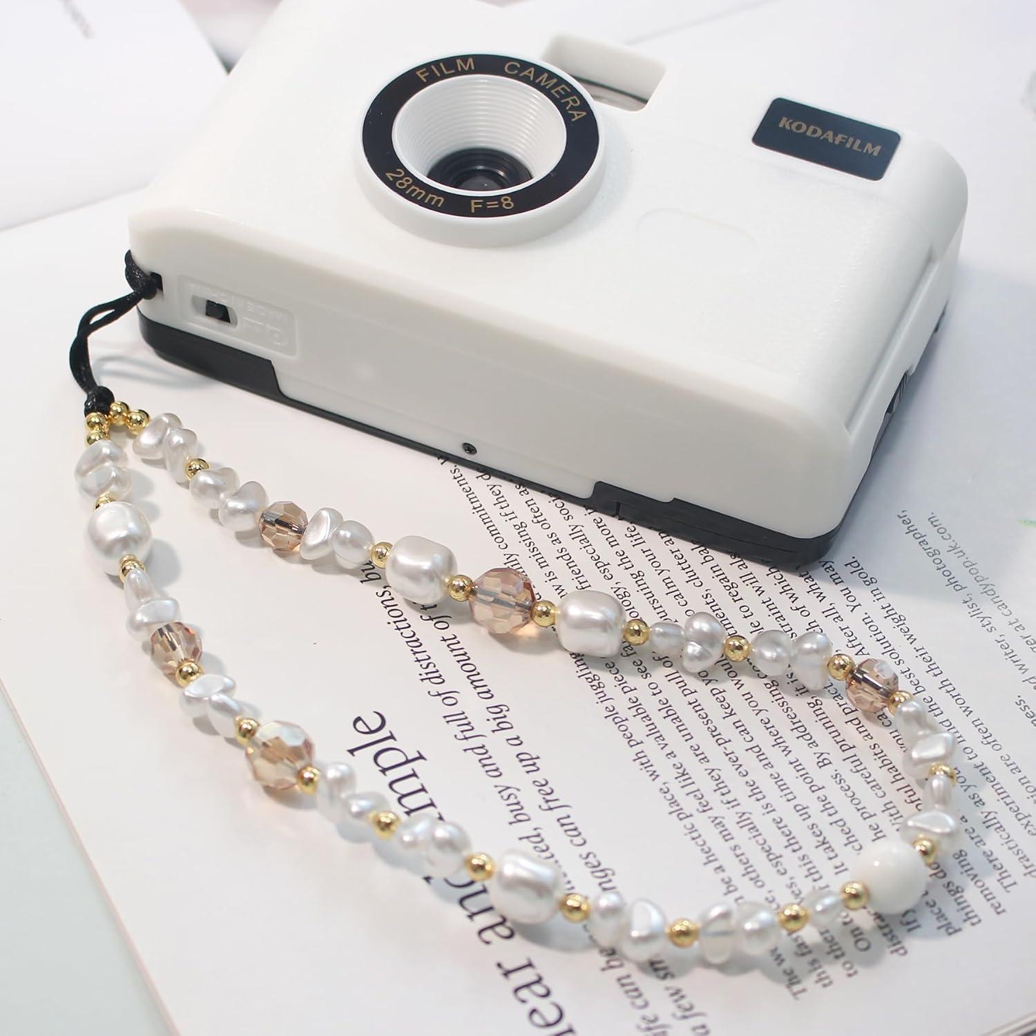 Correa de Muñeca con Perlas y Cristales para Teléfono