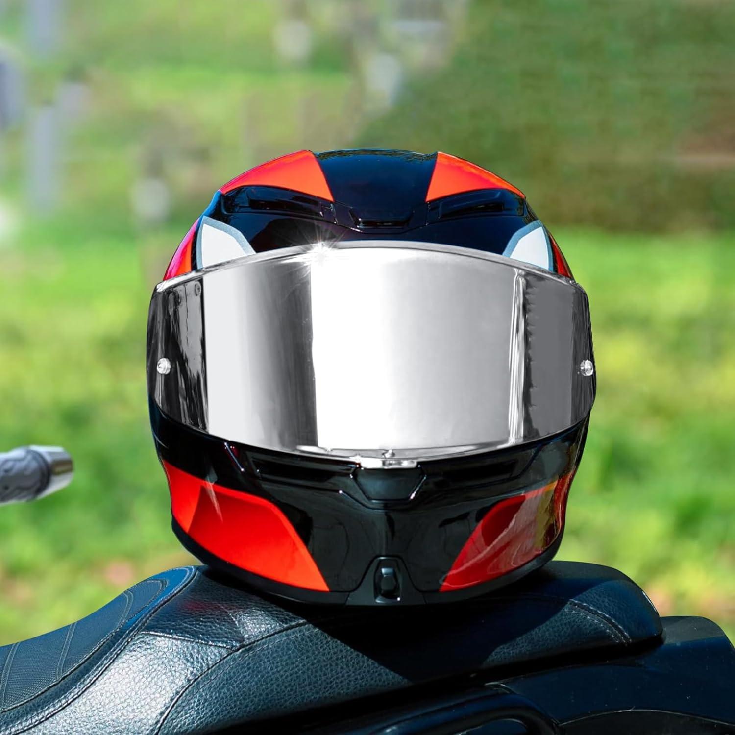 Visera de Casco RIDLOG K6 K6s Tinte Cromo Plateado