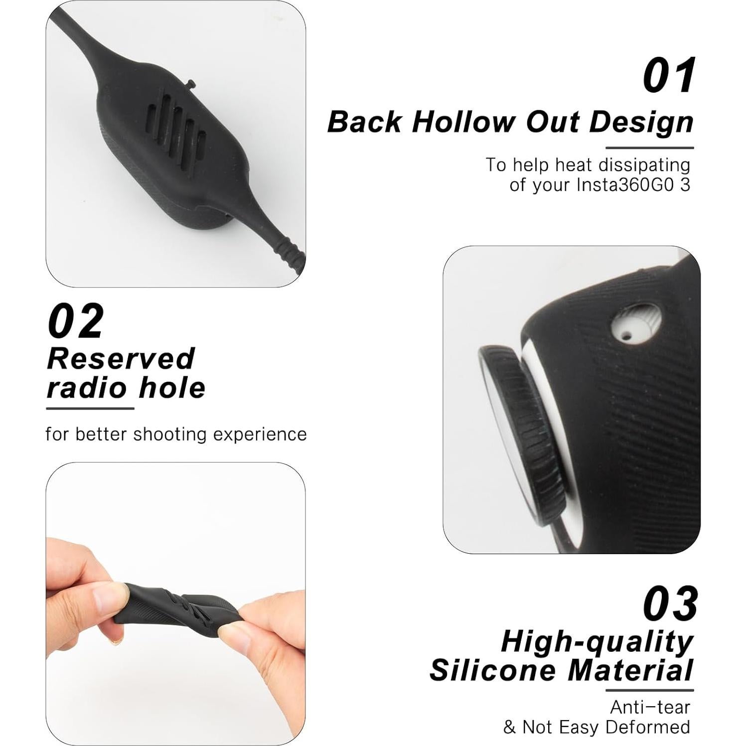 Clip de Muñeca Ajustable Huayu para Insta360 GO 3/GO 3S