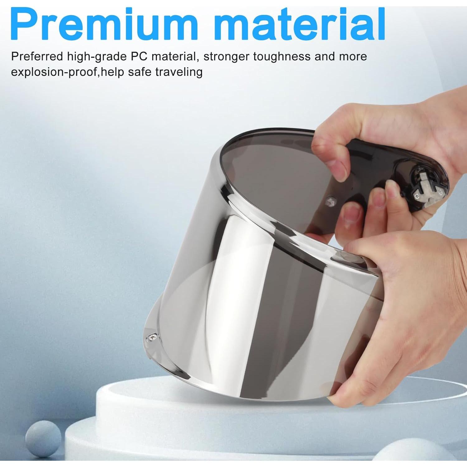 Visera de Casco RIDLOG K6 K6s Tinte Cromo Plateado