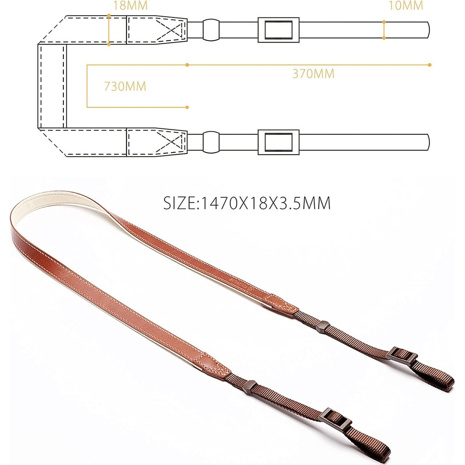 Correa de Hombro para Cámara CANPIS VPF-CP008 Marrón Ajustable
