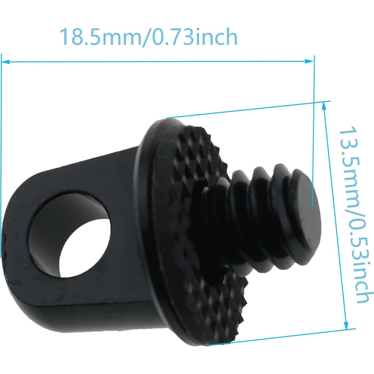 Tornillo de Cámara ZCZQC 1/4-20 Aluminio 2PCS Negro