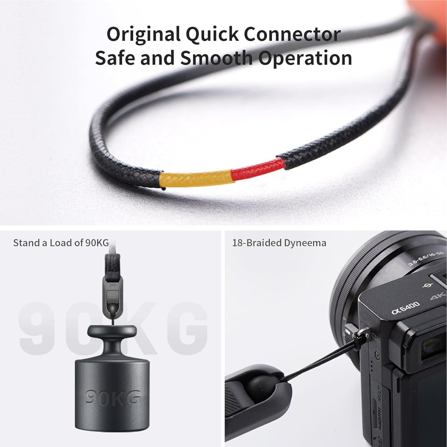 Correa para cámara PGYTECH Air Naranja para Sony ZV-E10 y Canon G7 X