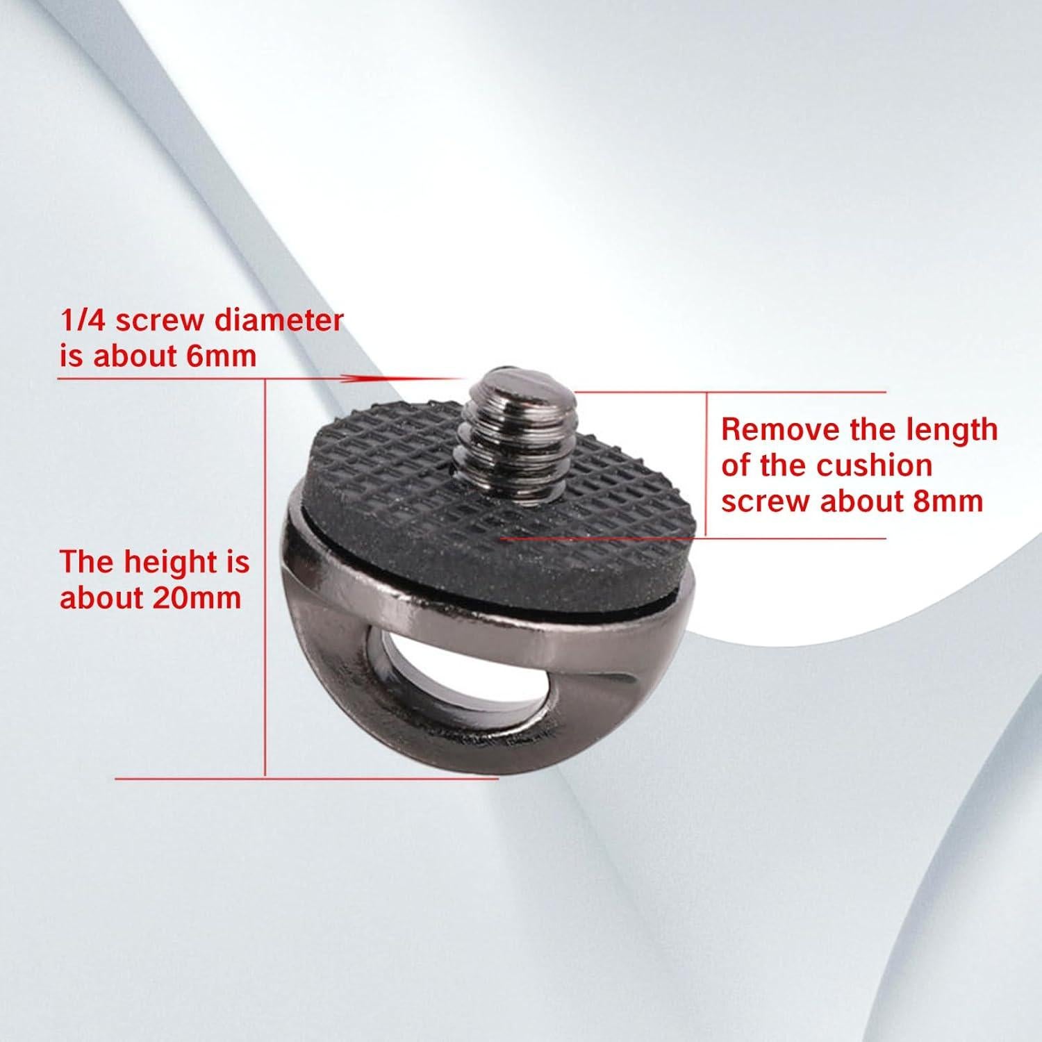 4 Tornillos D de Cámara 1/4-20 con Arandela de Goma NIIIYTYB