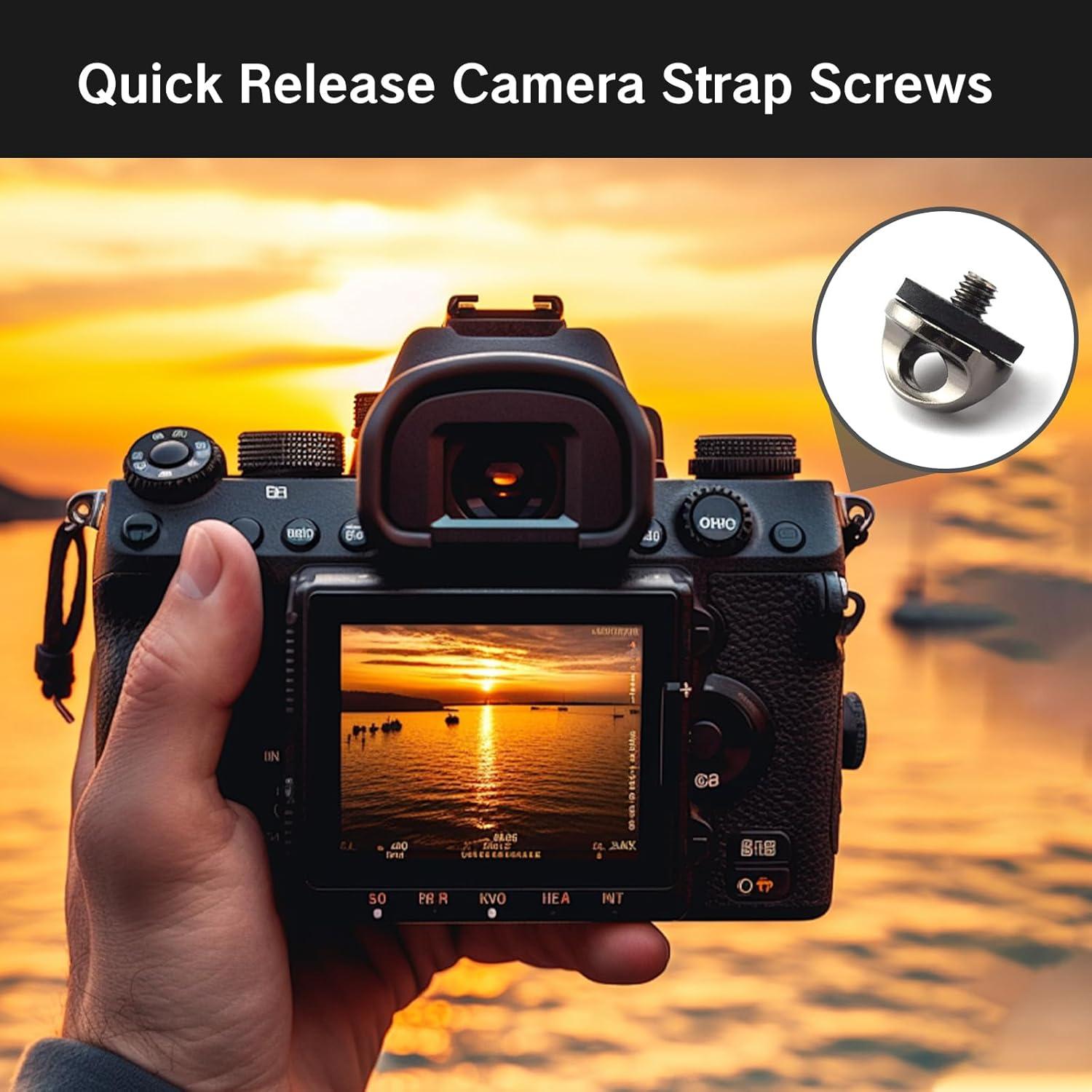 4 Tornillos D de Cámara 1/4-20 con Arandela de Goma NIIIYTYB